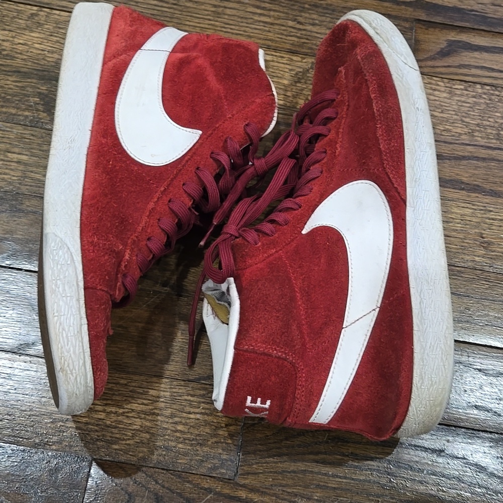 Nike Blazer Mid '77 Premium Night Maroon Burgundy Suede Sneakers 11 - Picture 5 of 10
